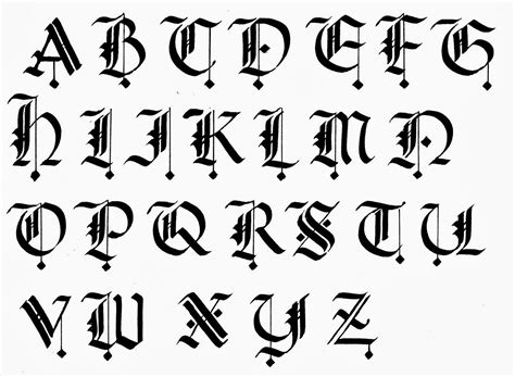 Image Result For Gothic Calligraphy Alphabet A Z Calligraphy Alphabet