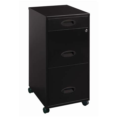 At the same time, it is durable and can be used for a long time. Black Metal 3-Drawer Mobile Filing Organizer File Cabinet ...