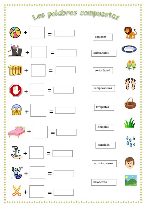 Ejercicio de Las palabras compuestas