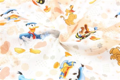 Donald Duck Fabric Disney Goofy Mickey Minnie Cartoon Etsy