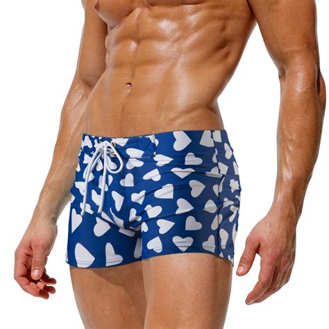 AUSTINBEM Sexy Swimwear Men Swimming Trunks Boxer Shorts Bathing Suit