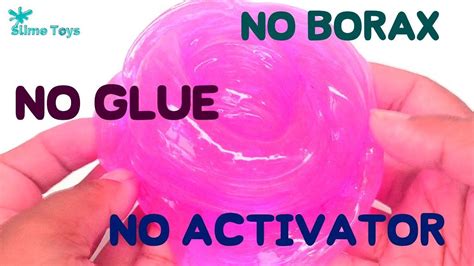 How To Make Slime No Glue No Borax No Activator Diy Slime No Glue
