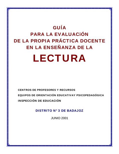 Pdf Gu A Para La Evaluaci N De La Propia Pr Ctica Pdf Filela