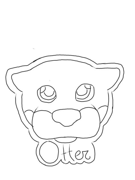 Otter Lineart Badge Example By Kitkatze1 On Deviantart