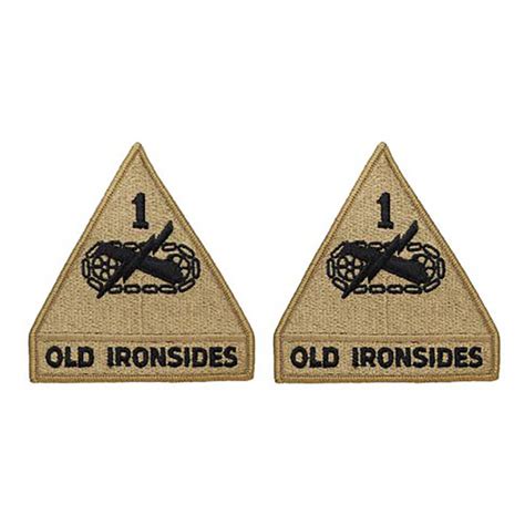 1st Armored Division Army Ocp Patch With Hook Fastener Pair