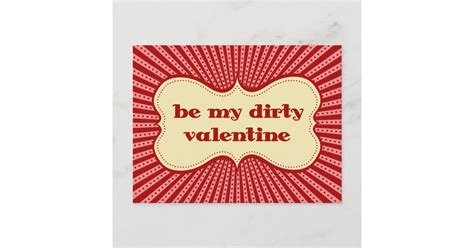 Be My Dirty Valentine Holiday Postcard