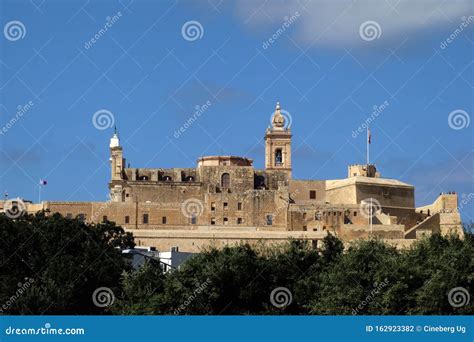 Cathedral Of The Cittadella Victoria Gozo Malta Stock Photo Image