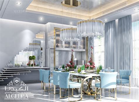 Contemporary Dining Room Interior Of Luxury Villa In Dubai Architect