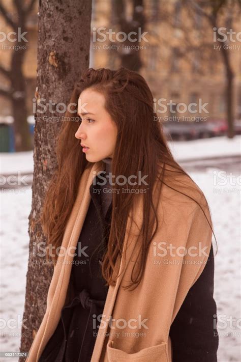 Young Ukrainian Girl Model Looking Side In Lviv Ukraine Fotografias