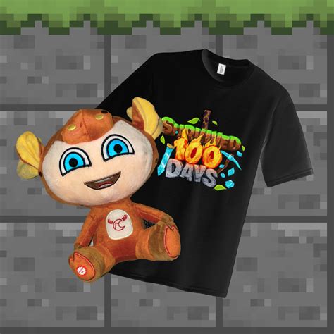 Moosecraft 100 Days Moose Plushy And T Shirt Bundle Moose100 Merch