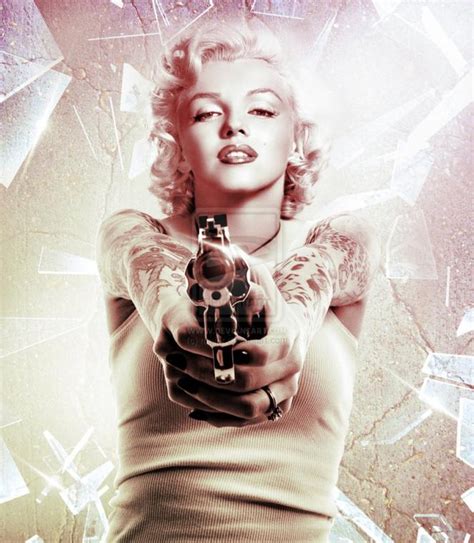 Gangster Marilyn Monroe Collage Wallpaper