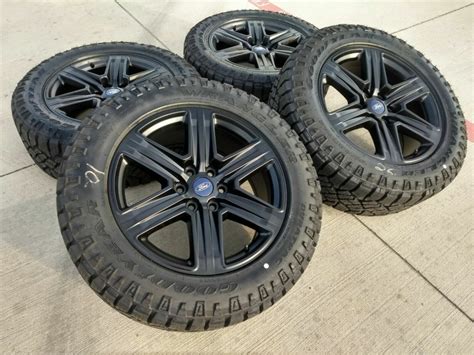 Ford F Oem Black Wheels And Goodyear Wrangler Duratrac A T Tires