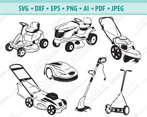 Lawn Mowers Svg, Landscaping Svg, Lawn Mower Clipart Svg, Push Mowers