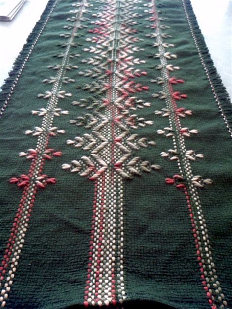 Extra Long Green Table Runner By Neenersweaving On Etsy Swedish