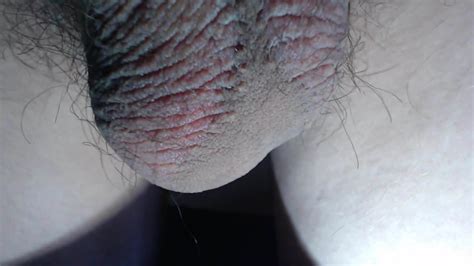 Close Up Hairy Balls During Masturbation And During