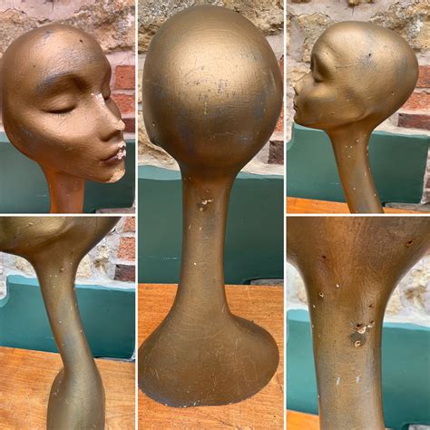 Mannequin Heads Swan Necked True Vintage Mid Century Female Lady Faces