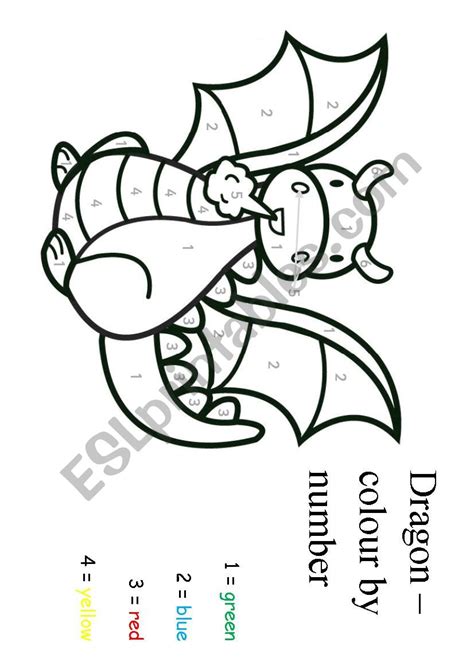 Color By Number Printables Dragon Dragon Colour By Number Portal Tribun