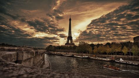 Download Wallpaper 2048x1152 Paris Promenade Eiffel Tower Hdr