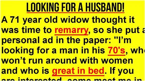 70 Year Old Widow Wants To Marry Again Posts Hilarious Single Ad In