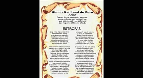 Himno Nacional Del Perú Letra Completa Actualizado 2019 La República