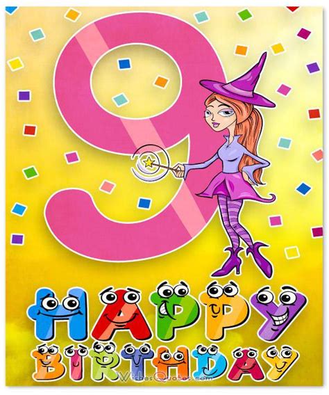 Happy 9th Birthday Wishes For 9 Year Old Boy Or Girl