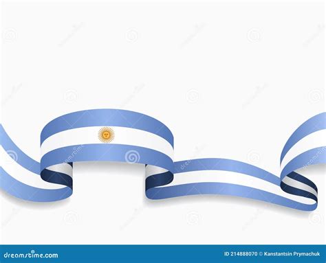 Bandera Argentina Fondo Abstracto Ondulado Ilustración Vectorial