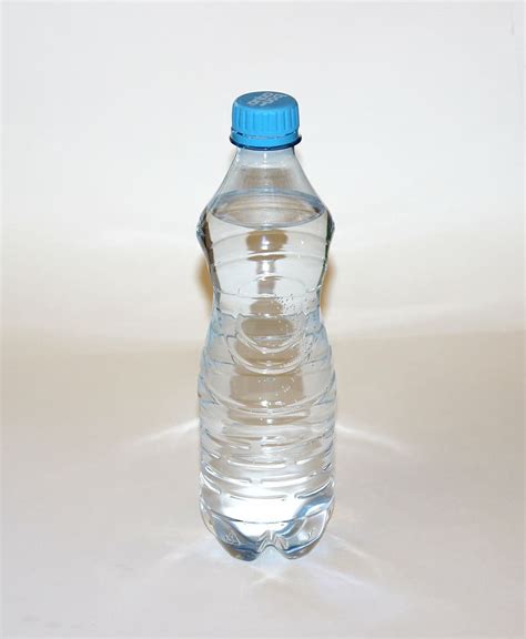 Clear Plastic Water Bottle White Surface Water Bottle Drink