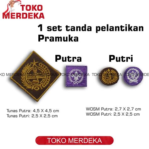 Jual Tanda Pelantikan Pramuka 1 Set Tanda Wosm Dan Tunas Shopee Indonesia