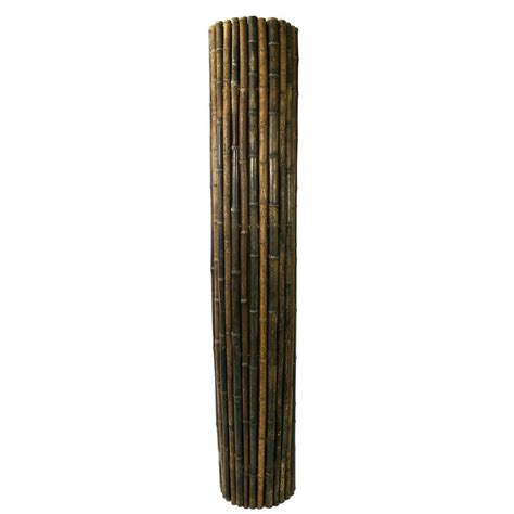 Natural rolled bamboo fence 3/4 d x 3' h x 6' l. Backyard X-Scapes 1 in. D x 6 ft. H x 8 ft. W Black Rolled ...