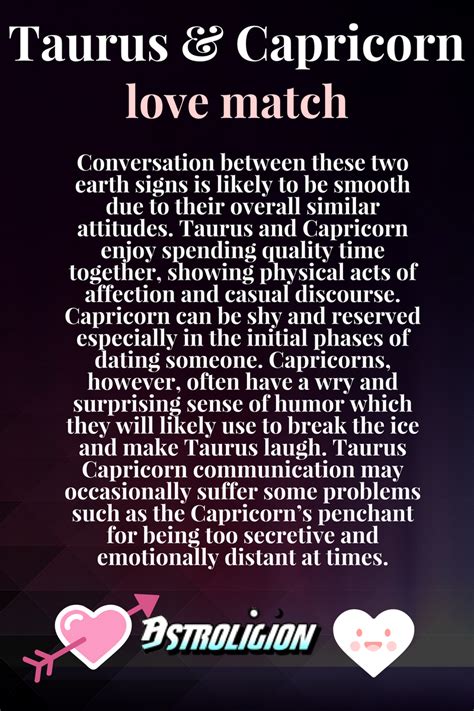Capricorn will provide much love and attention, being there anytime you need and that kind of affection. 6 Reasons Why Taurus and Capricorn Fall In Love ...