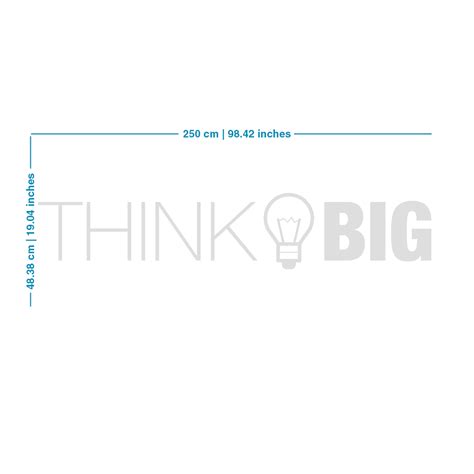 Think Big Office Wall Art Decor 3d Pvc Typography