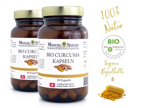 Bio Kurkuma Doppelpack X Kapseln Glas Mit Mg Bio Curcuma