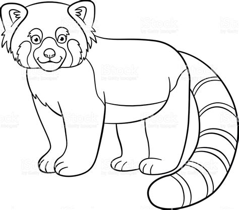 Little cute red panda smiles. Red Panda Coloring Page at GetDrawings | Free download