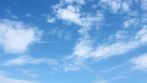 Sunny Blue Sky Nature White Clouds Stock Footage Video 100 Royalty