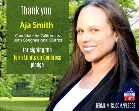 Aja Smith Pledges To Support Term Limits On Congress Us Term Limits