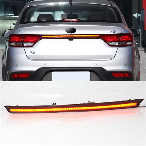 Rear Bumper Trunk Tail Light For Kia Rio 4 Sedan 2017 2020 Car LED Rear Running Light Ke Dynamic