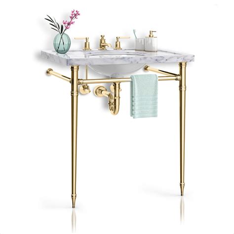 Bathroom console sinks are ideal for smaller bathrooms and powder rooms and serve as a great replacement for bathroom vanities in your guest bathroom where console sinks are also great if you want the look of a floating or wall mount sink but with the added support of two or four metal legs. Gallery of Sink Leg Styles | Palmer Industries (With ...