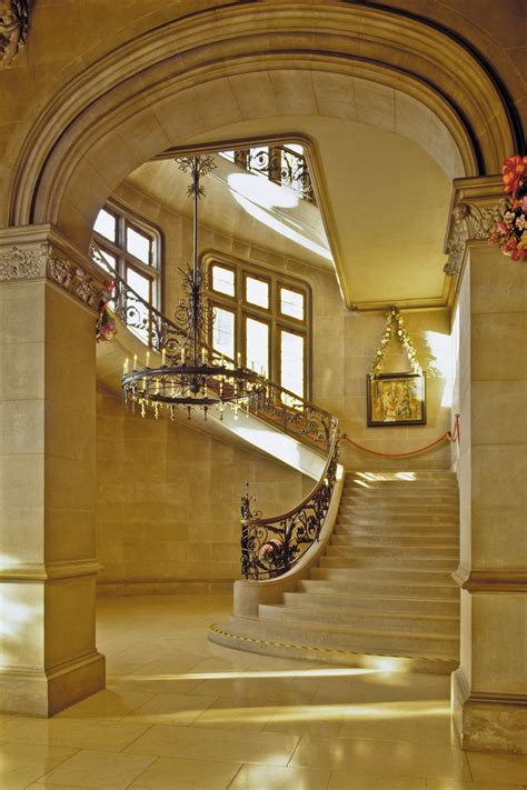 A Beautiful View Of The Grand Staircase Inside Biltmore House