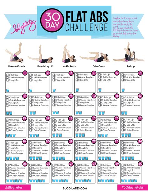 30 Day Abs Challenge Printable Printable World Holiday