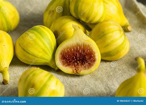 Raw Yellow Organic Tiger Figs Stock Image Image Of Ingredient Ripe