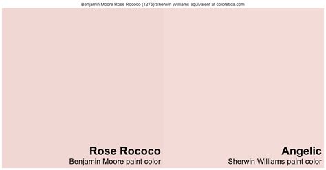 Benjamin Moore Rose Rococo Sherwin Williams Equivalent Angelic