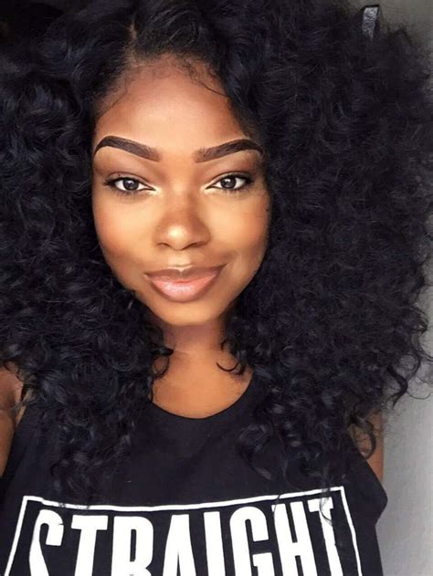 With these exciting hairstyles you can flaunt your oily hair with fashion and style! Big curly hair Natural makeup for black women | Black ...