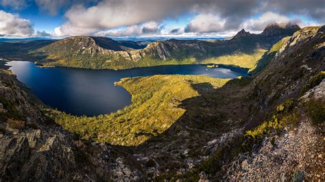 Wallpaper Nature Landscape Trees Mountains Forest Lake Clouds