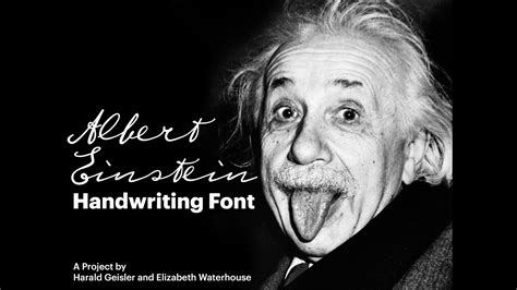 Albert Einstein Font By Harald Geisler And Elizabeth Waterhouse