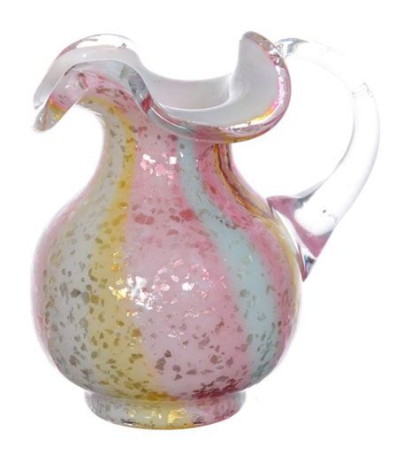 4 1 4 Cased Rainbow Art Glass Pitcher With Silver Mica Apr 09 2016 Woody Auction Llc In Ks