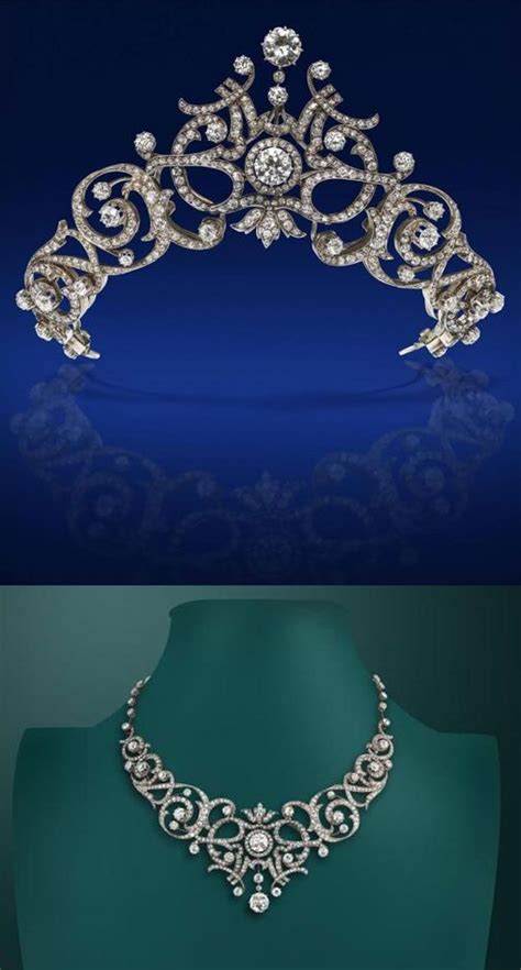 A French Early 20th Century Diamond Tiara Convertible To A Necklace