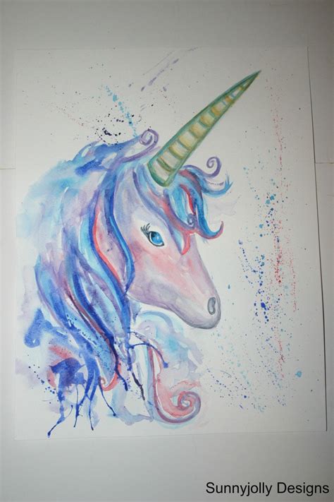 Unicorn Watercolour Print Mystical Unicorn Unicorn Art Etsy Unicorn