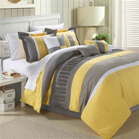 Yellow And Grey Bedding Sets Home Furniture Design