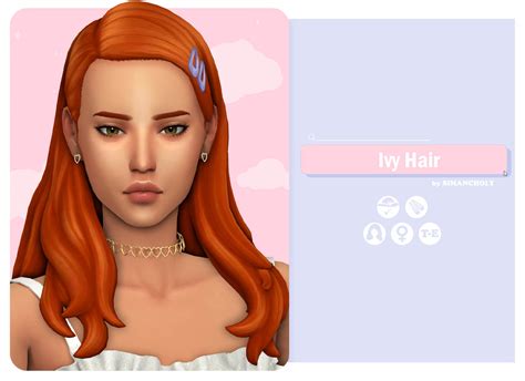 Sims 4 Ivy Hair By Simancholy Base Game Compatible 24 Micat Game