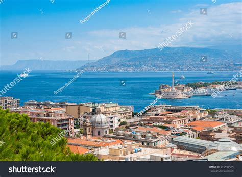 Strait Between Sicily Italy View Messina Stock Photo 115594585